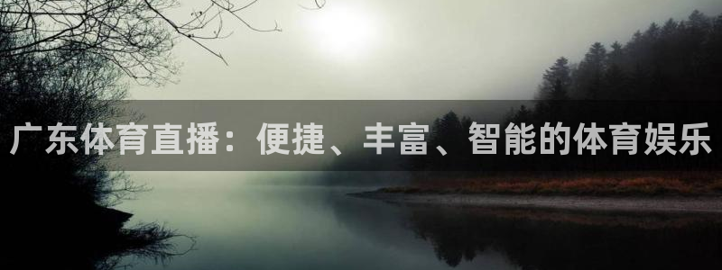 广东体育直播：便捷、丰富、智能的体育娱乐